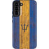 Barbados Flag Dark Wood Galaxy S22 Plus Pro Case